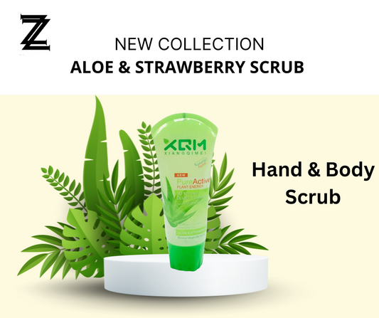 XQM Aloe & Strawberry  Face Body Scrubbing Gel