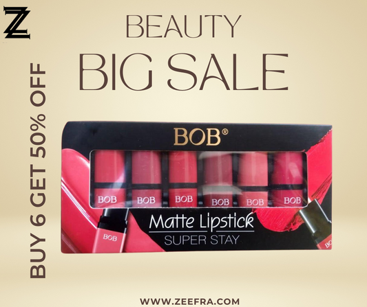 BOB 6 In 1 Matte Lipstick Set