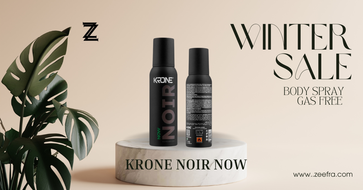 Krone Noir now Gas free Perfumed Body Spray, For Men, 150ml