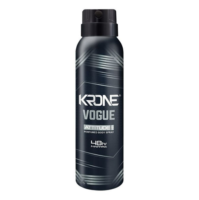 Krone Attitude vogue 48Hr Freshness Perfumed Body Spray, For Men, 150ml